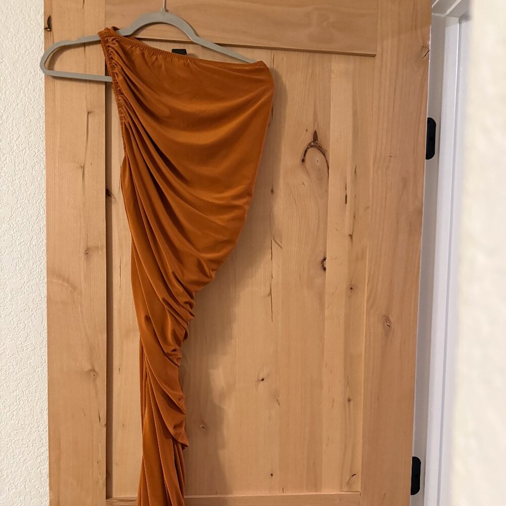 Norma Kamali Diana Gown XXS Rust